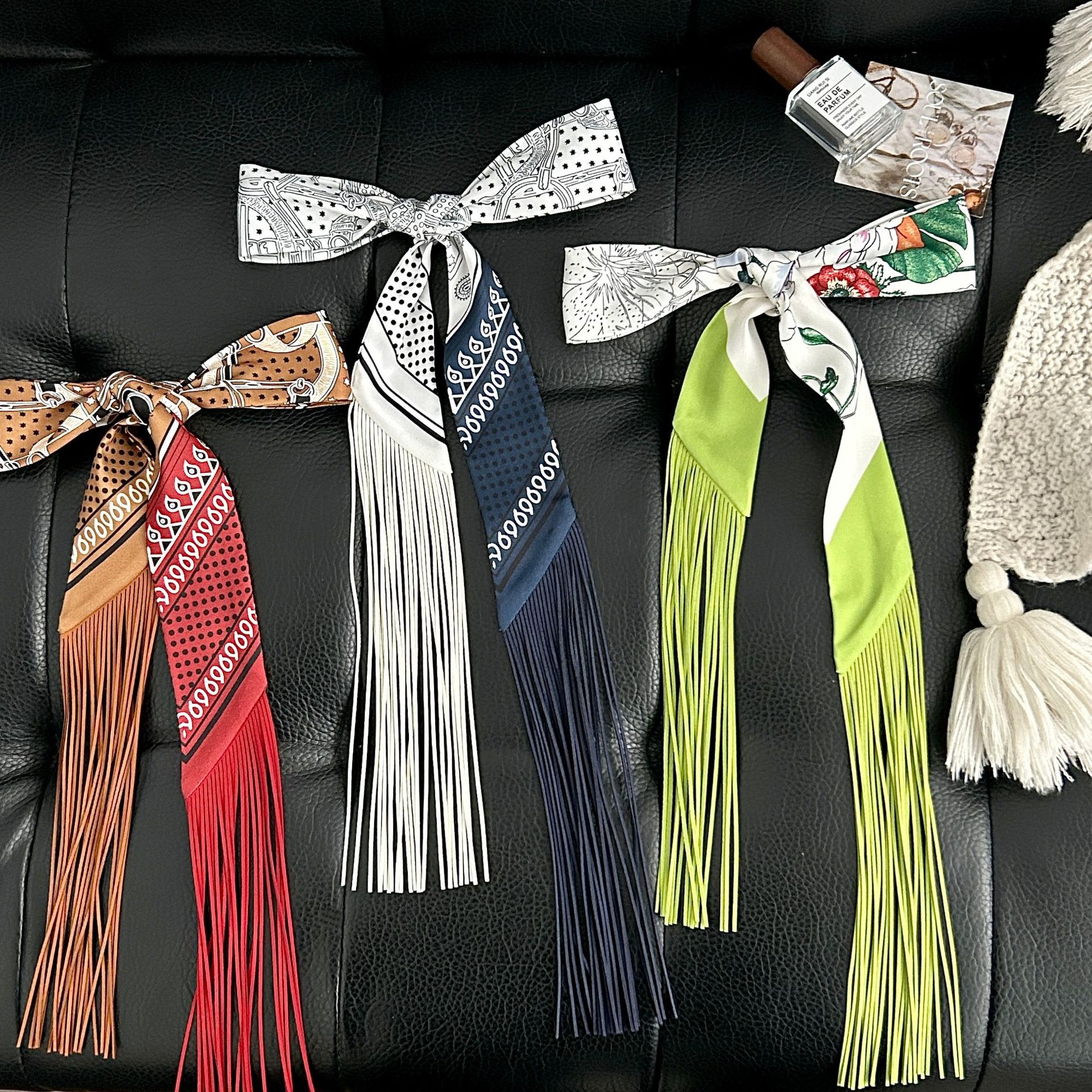 Luxury Tassel Skinny Scarf for - Head Wrap Turban recensie en prijs
