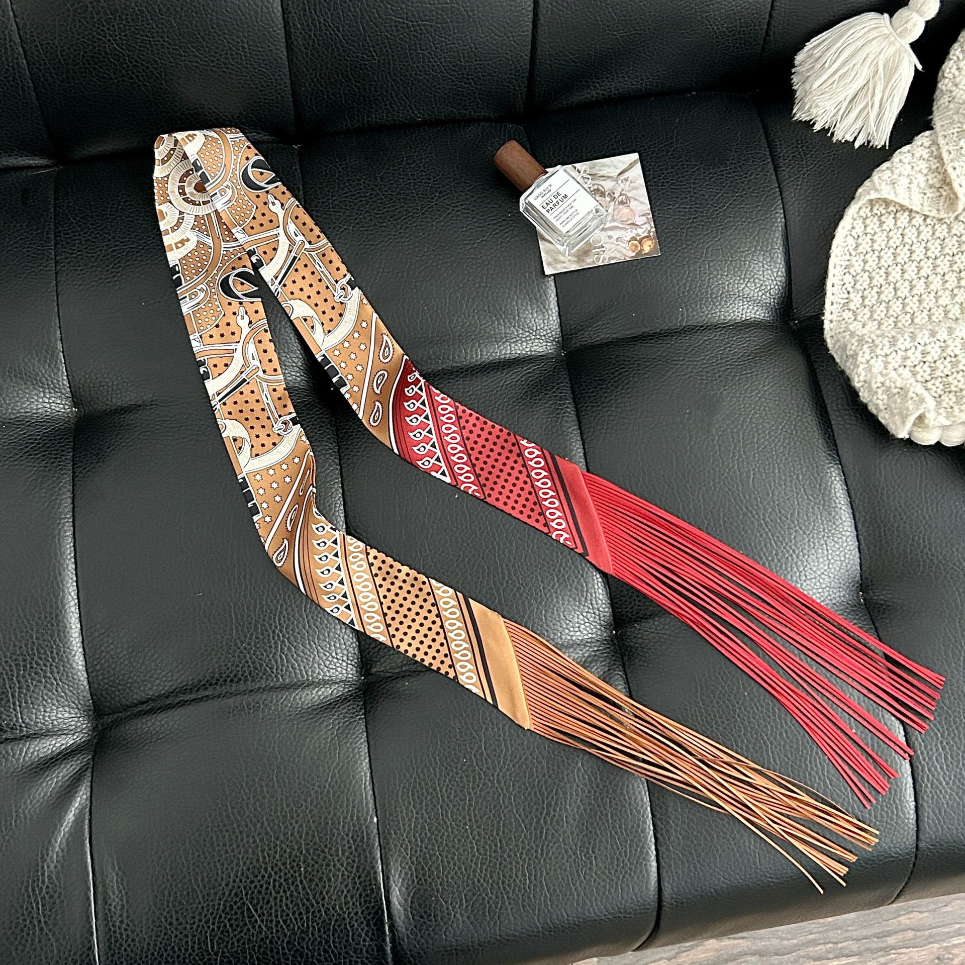 Luxury Tassel Skinny Scarf for - Head Wrap Turban recensie en prijs
