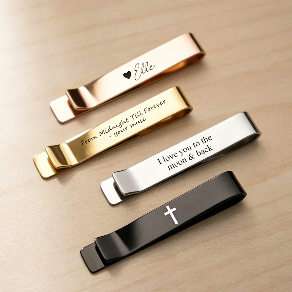 Stainless Steel Custom Engrave - Tie Clip Silver recensie en prijs