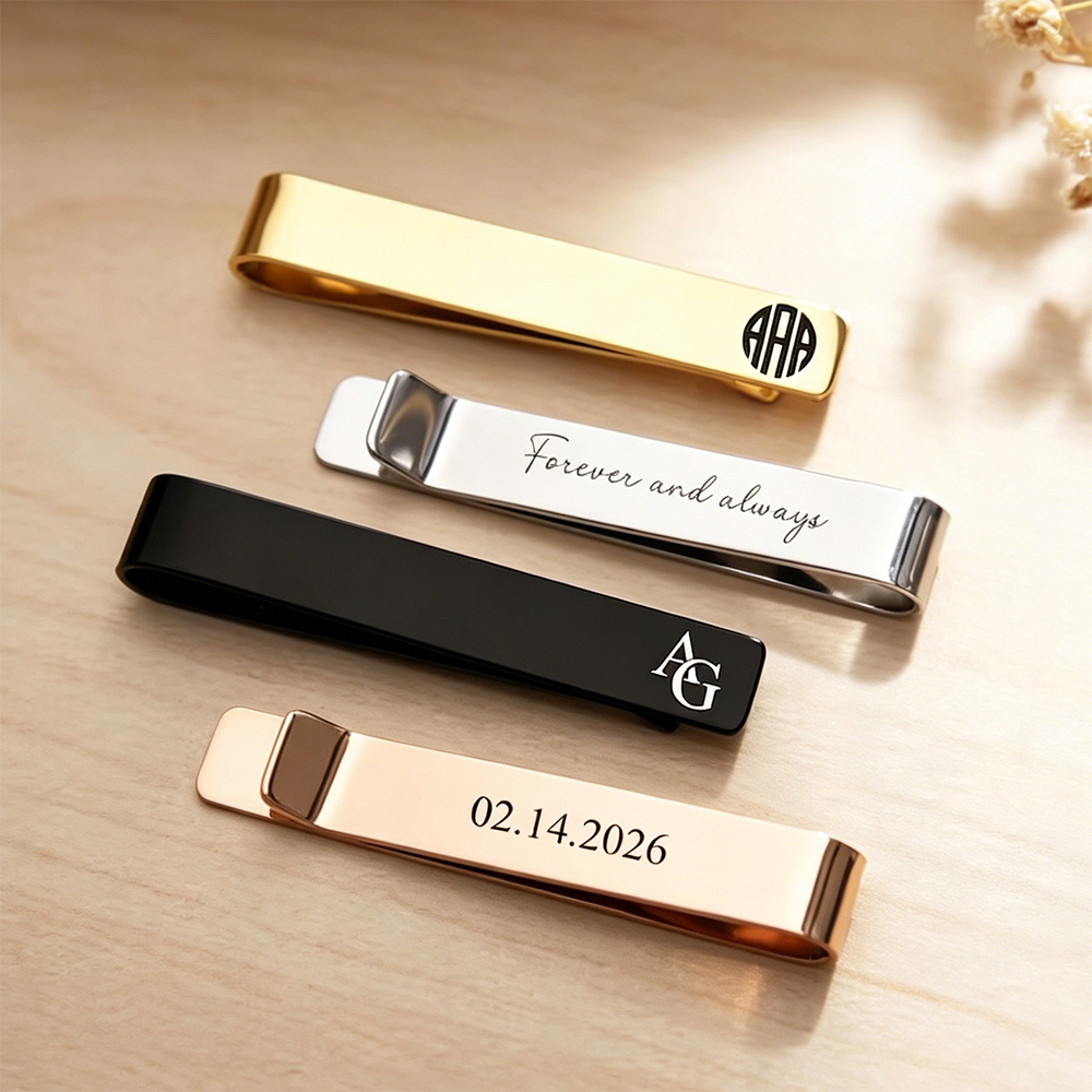 Stainless Steel Custom Engrave - Tie Clip Silver recensie en prijs