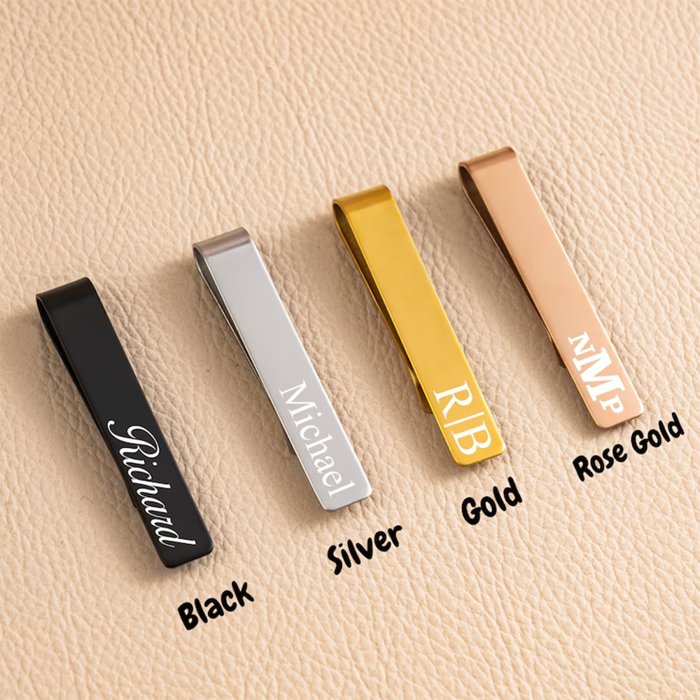 Stainless Steel Custom Engrave - Tie Clip Silver recensie en prijs