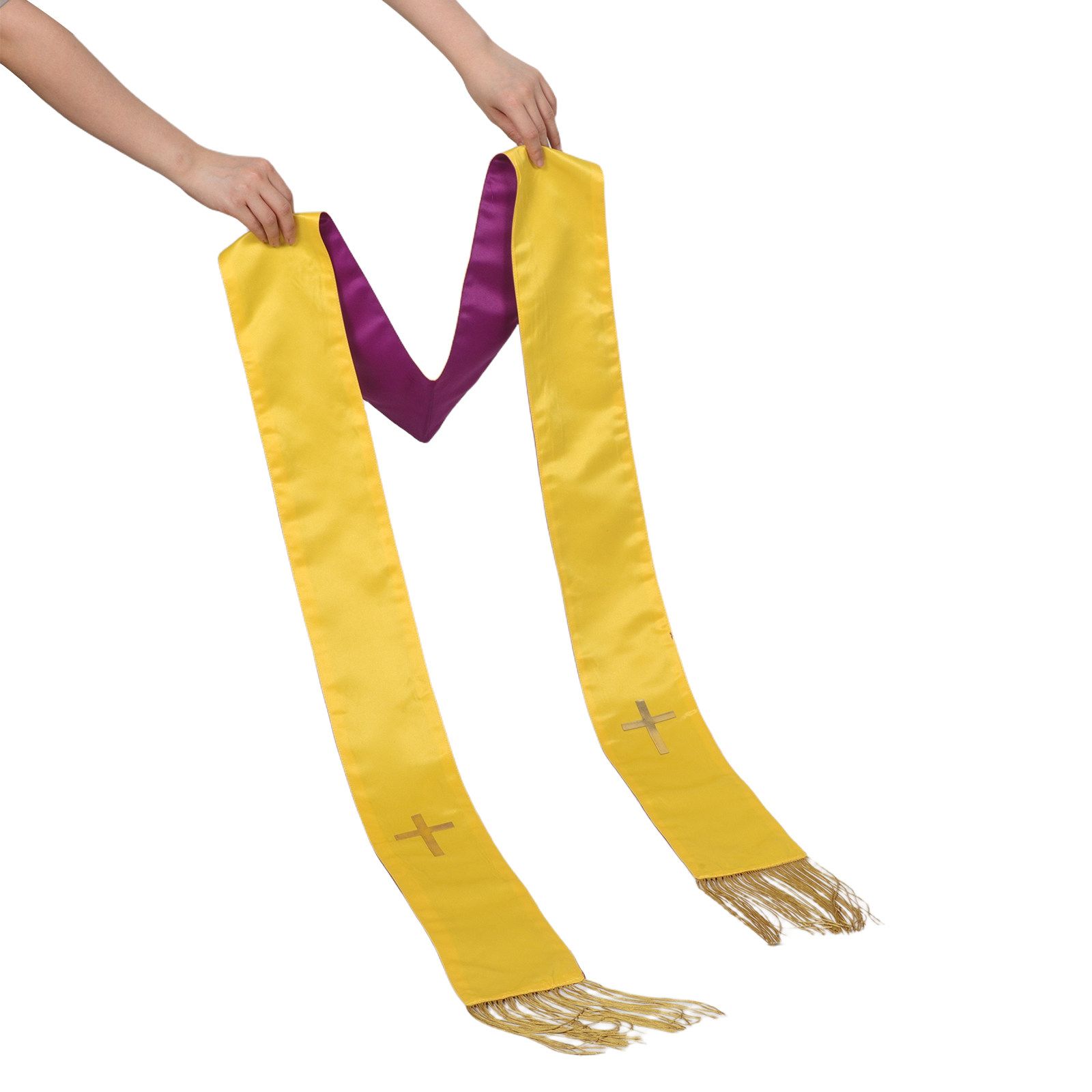Dual Color Purple Gold Reversi - Stole Wedding Shawl recensie en prijs