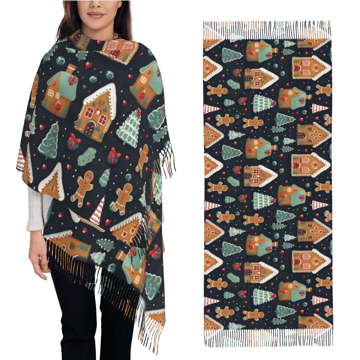 Christmas Delight- Whimsical G - Pashmina Wrap Large recensie en prijs