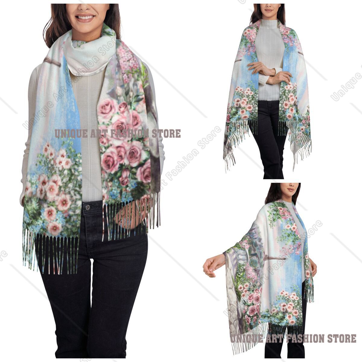 Oil Painting France Paris Eiff - Pashmina Wrap Large recensie en prijs