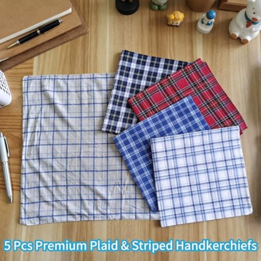 5 Pack Soft Cotton Handkerchie - Handkerchief Cotton Men recensie en prijs