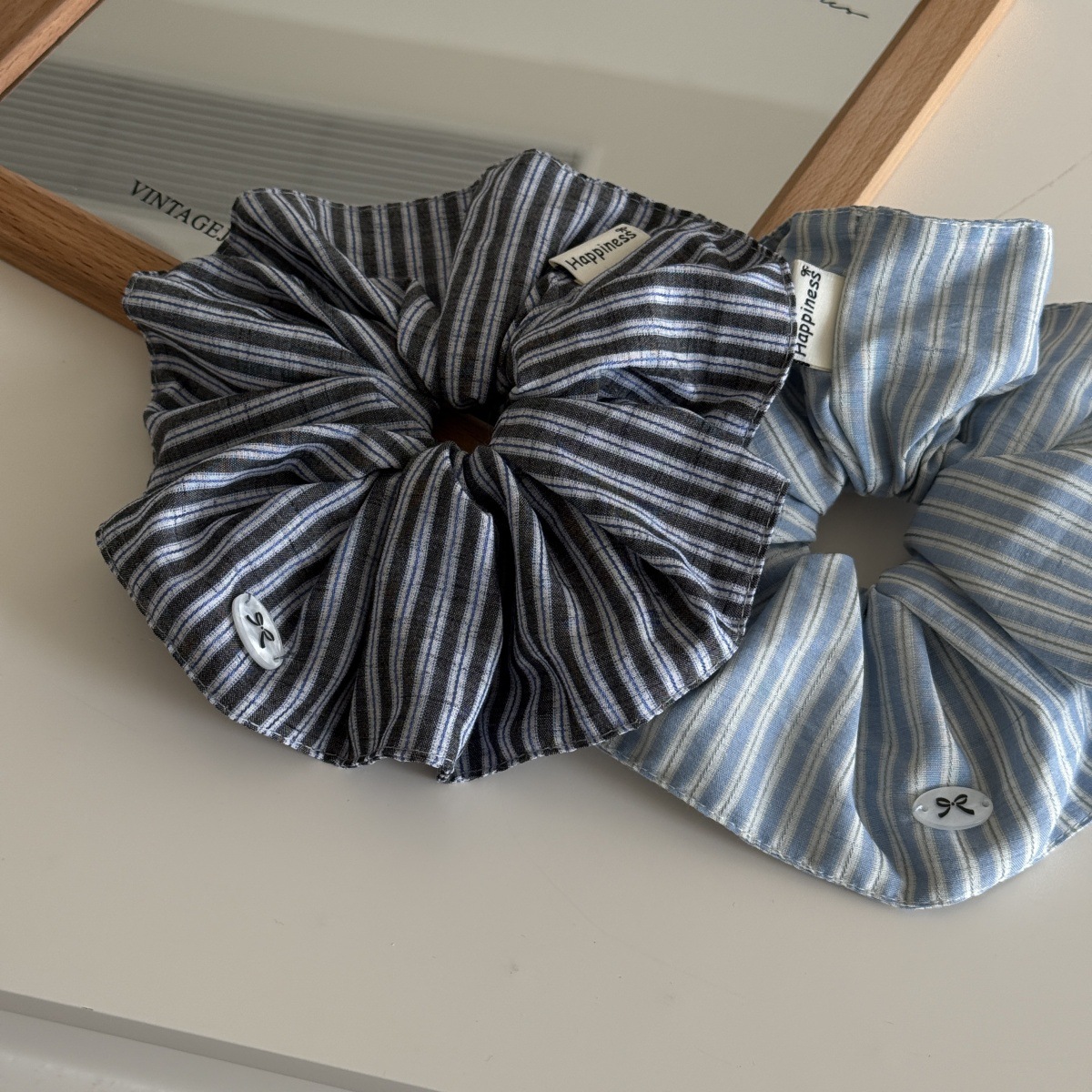 Blue Solid Color Silk Hair Ban - Silk Tie Striped recensie en prijs