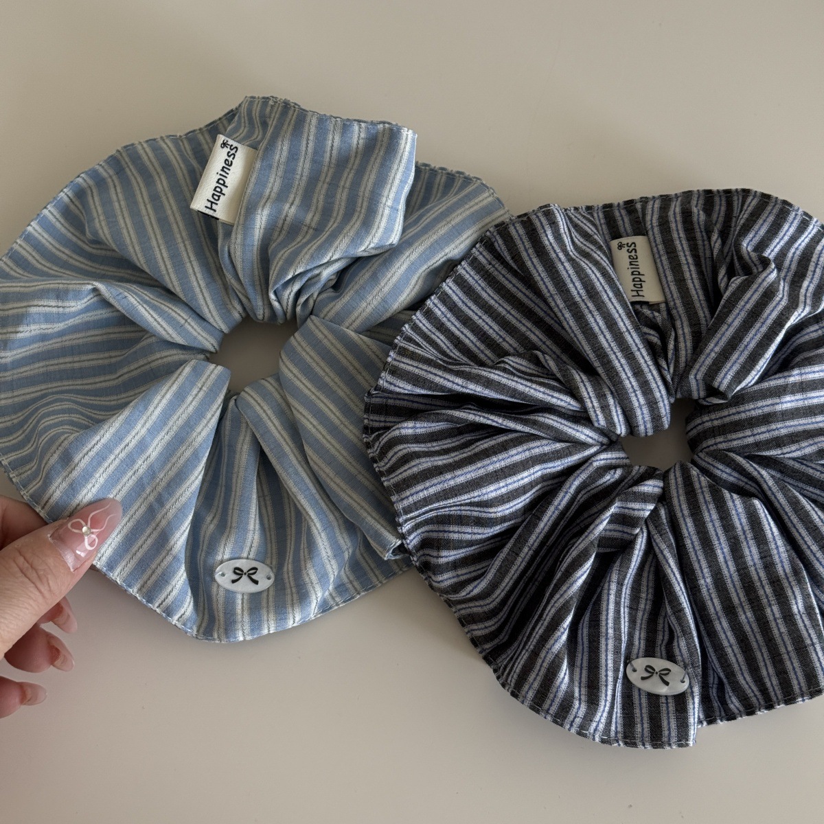 Blue Solid Color Silk Hair Ban - Silk Tie Striped recensie en prijs