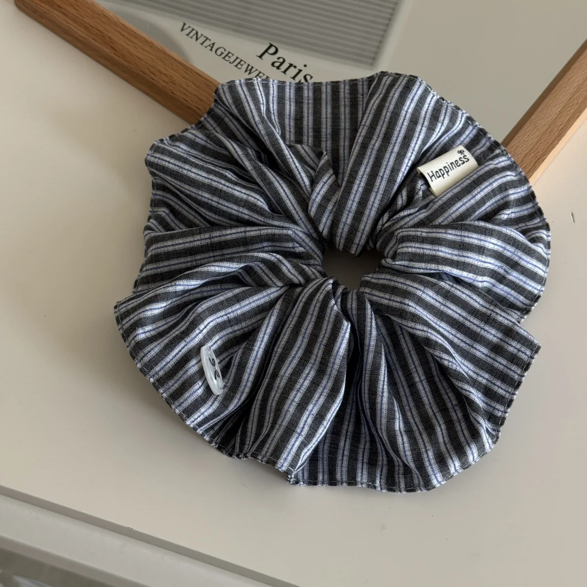 Blue Solid Color Silk Hair Ban - Silk Tie Striped recensie en prijs