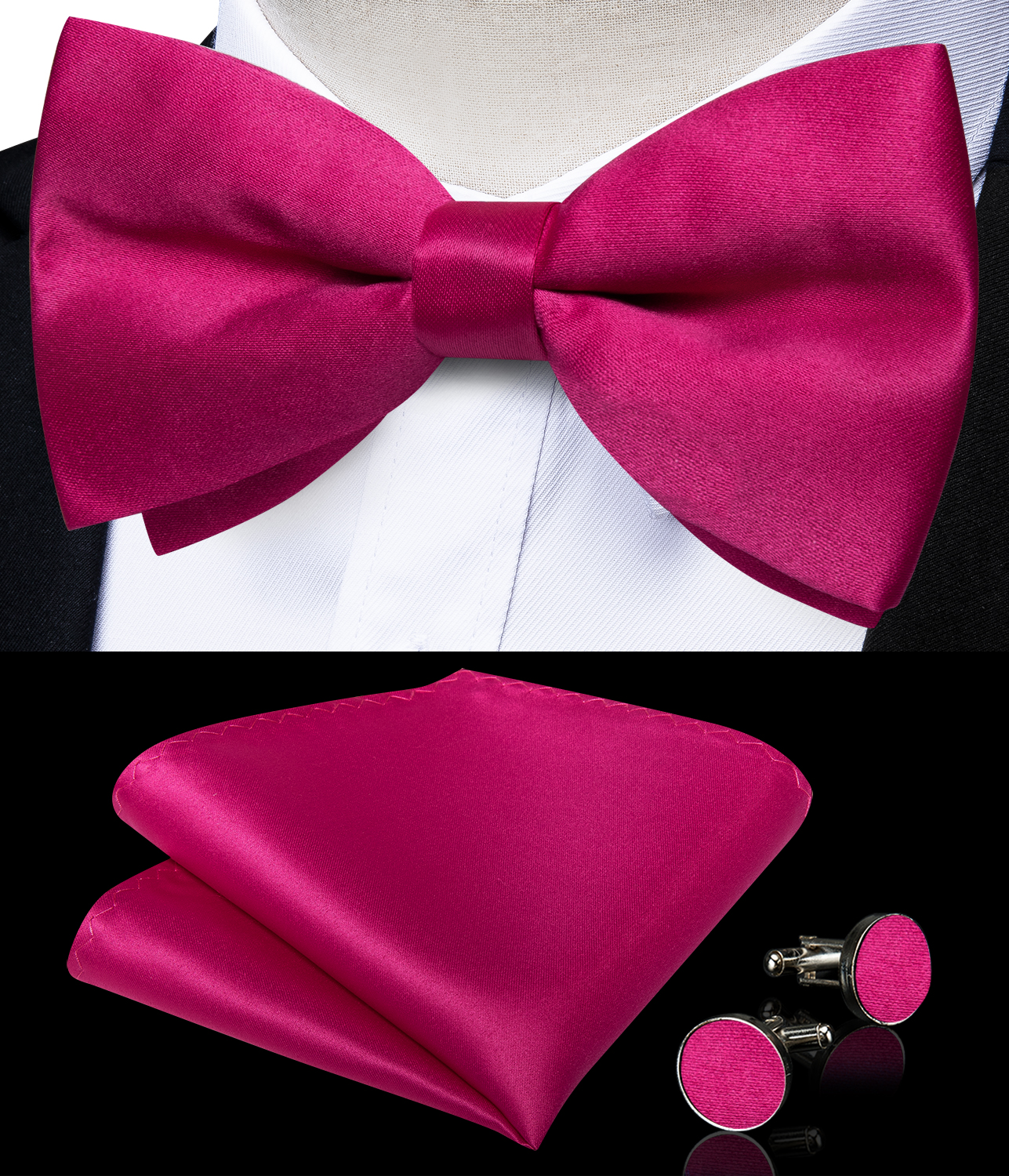 Men's Solid Pre-tied Bowtie Ro - Bow Tie Pre Tied recensie en prijs