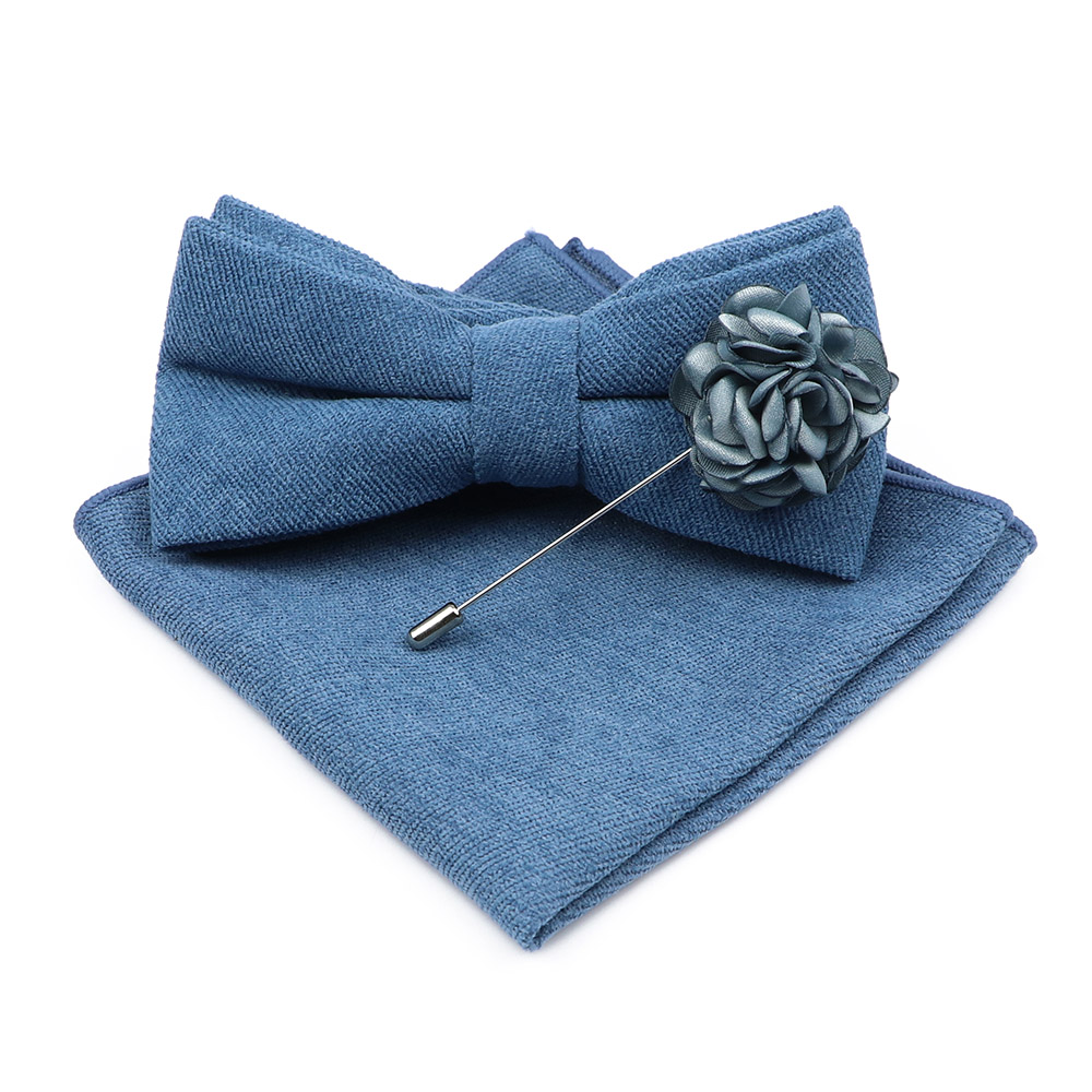 Mens Solid Color Cotton Bowtie - Handkerchief Cotton Men recensie en prijs