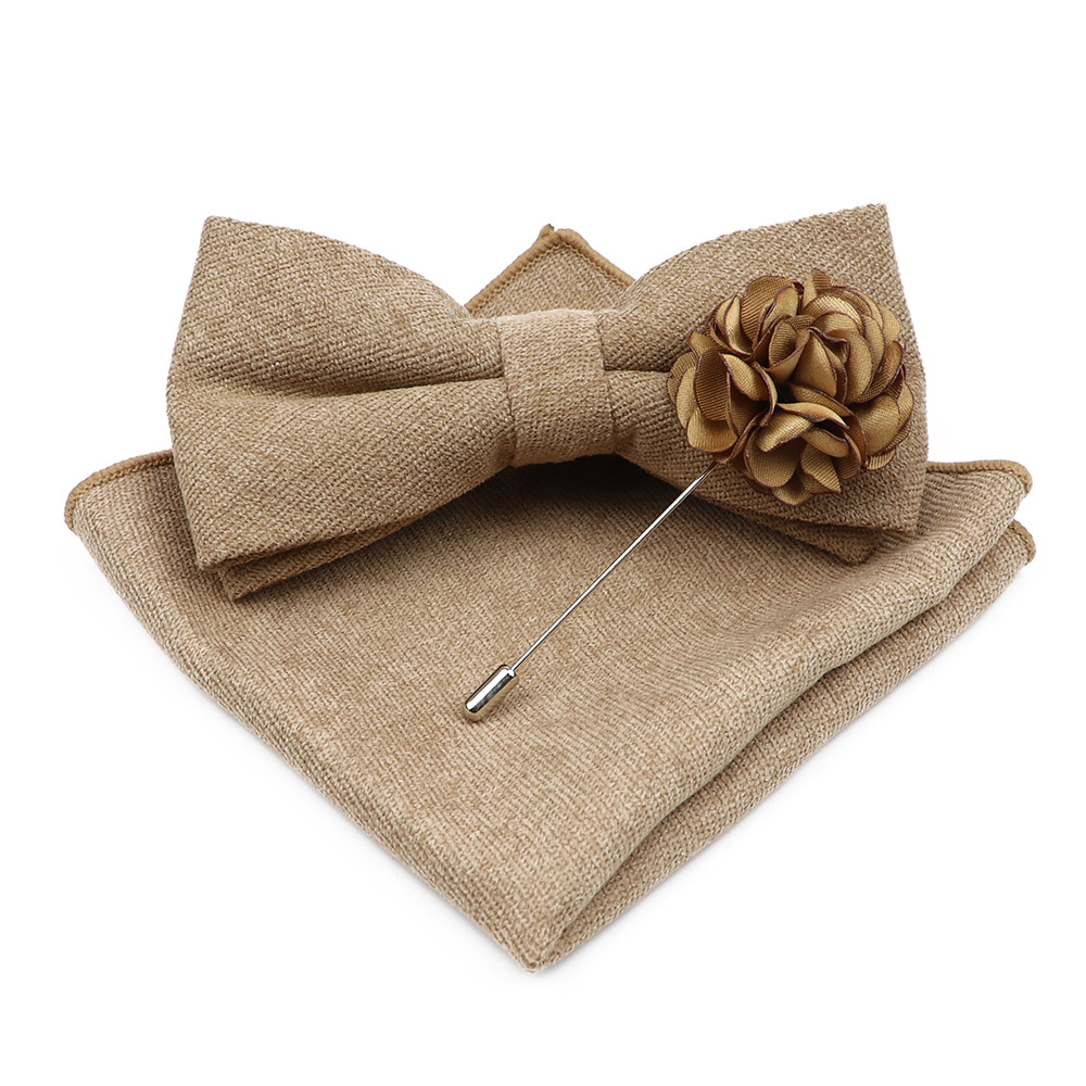 Mens Solid Color Cotton Bowtie - Handkerchief Cotton Men recensie en prijs