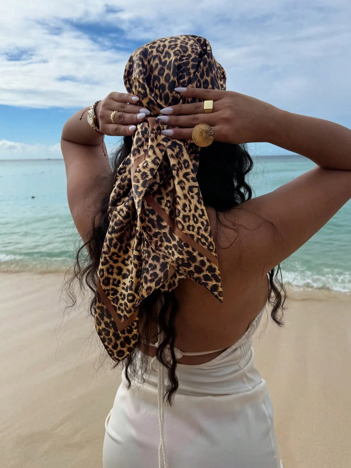 90cm Leopard Print Neckerchief - Scarf Silk Square recensie en prijs
