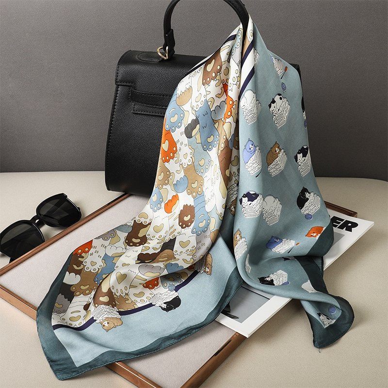 Luxury Silk Shawl Fat Cat Squa - Scarf Silk Square recensie en prijs