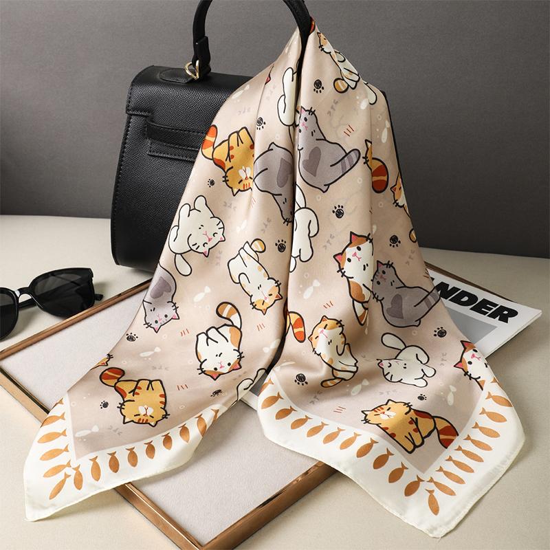 Luxury Silk Shawl Fat Cat Squa - Scarf Silk Square recensie en prijs