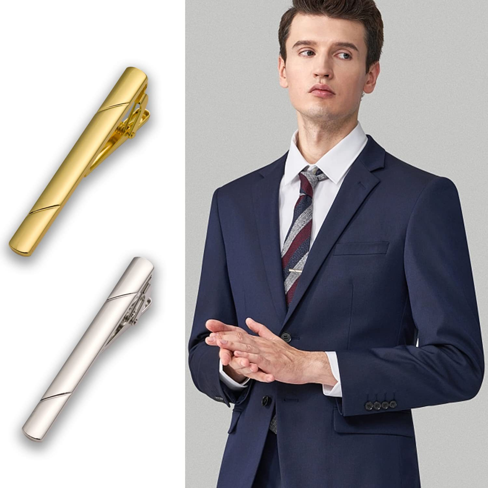Metal Necktie Tie Clips 1/4/6  - Tie Bar Set Gift recensie en prijs