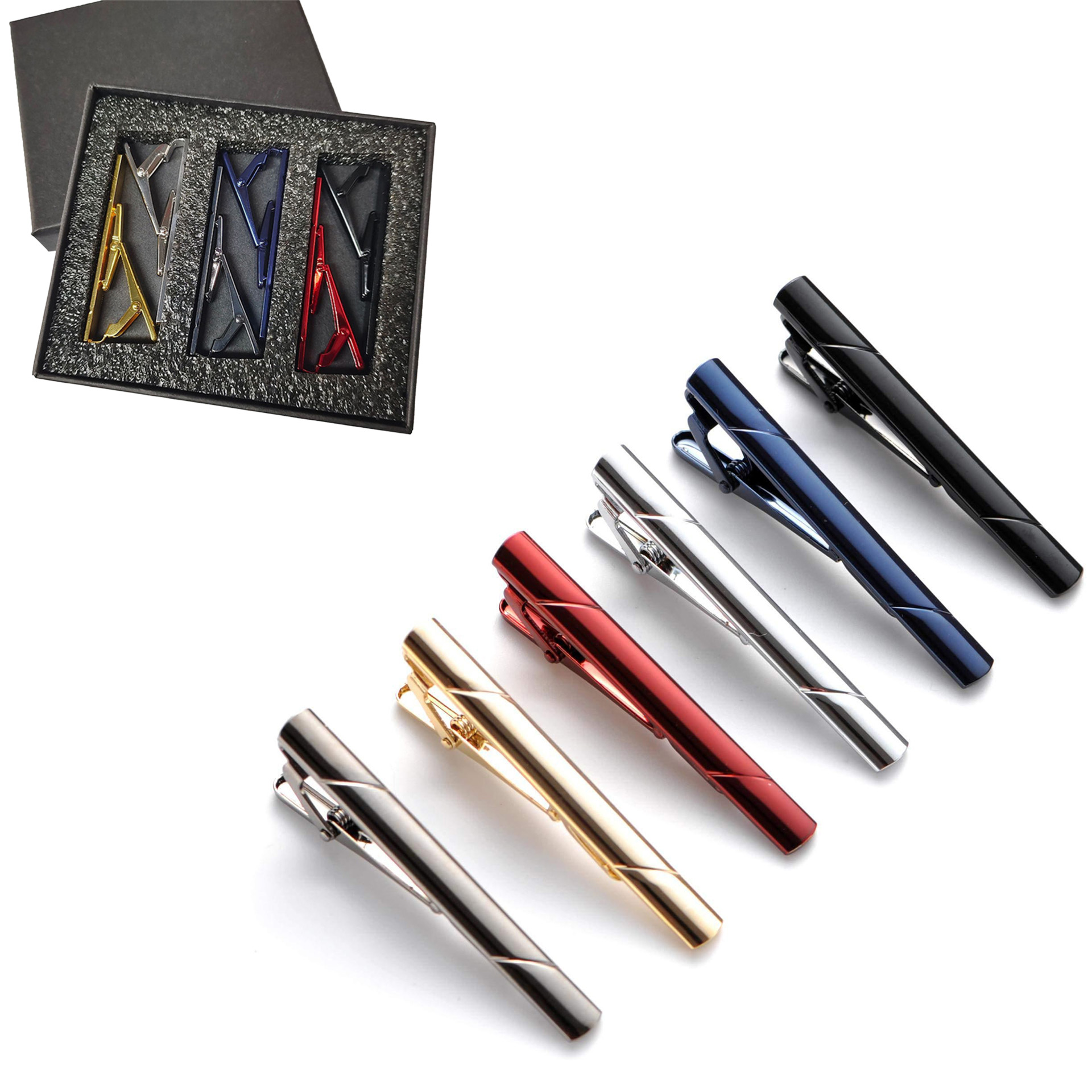 Metal Necktie Tie Clips 1/4/6  - Tie Bar Set Gift recensie en prijs