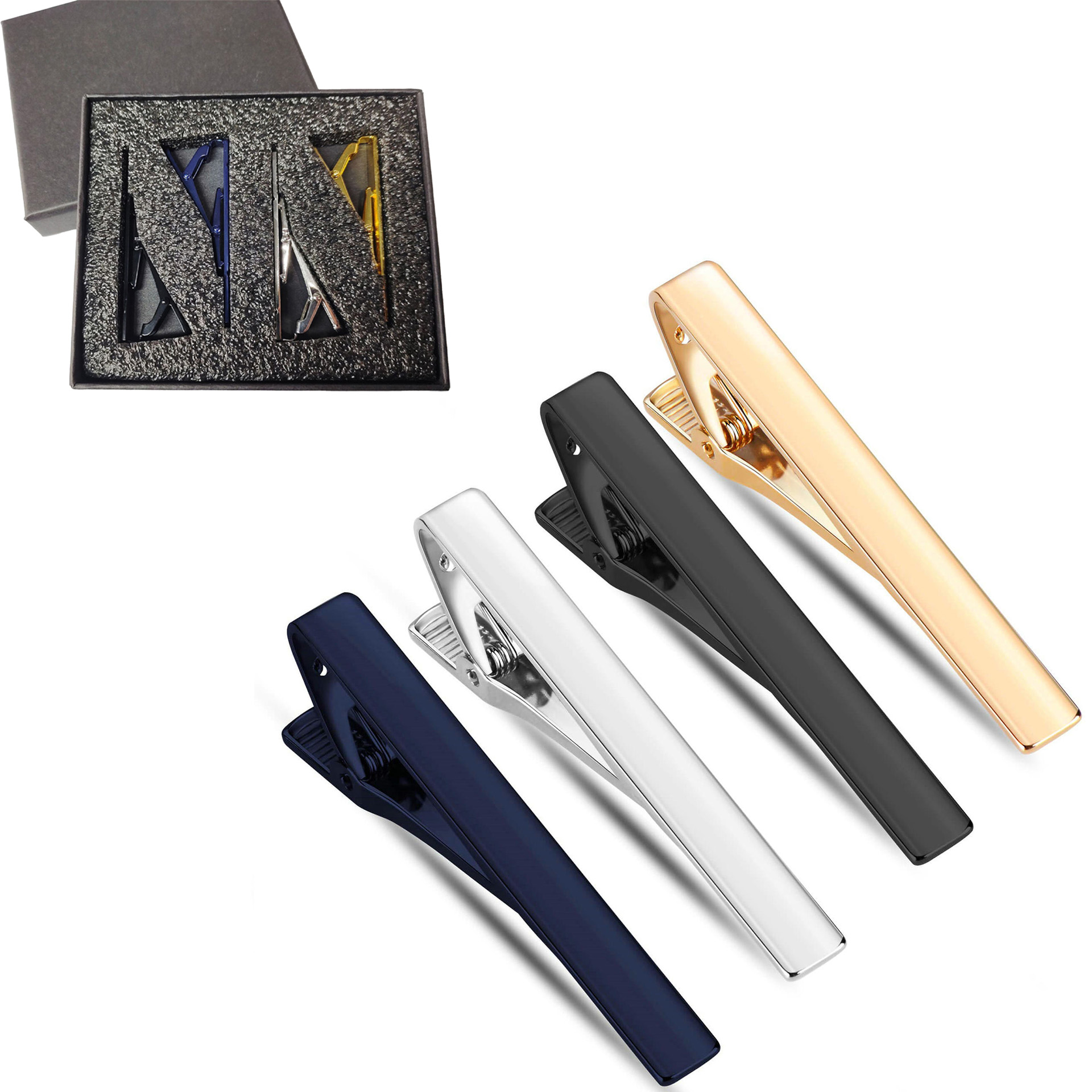Metal Necktie Tie Clips 1/4/6  - Tie Bar Set Gift recensie en prijs