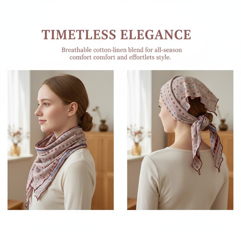 Cotton Linen Triangle Scarf Ca - Bandana Cotton recensie en prijs