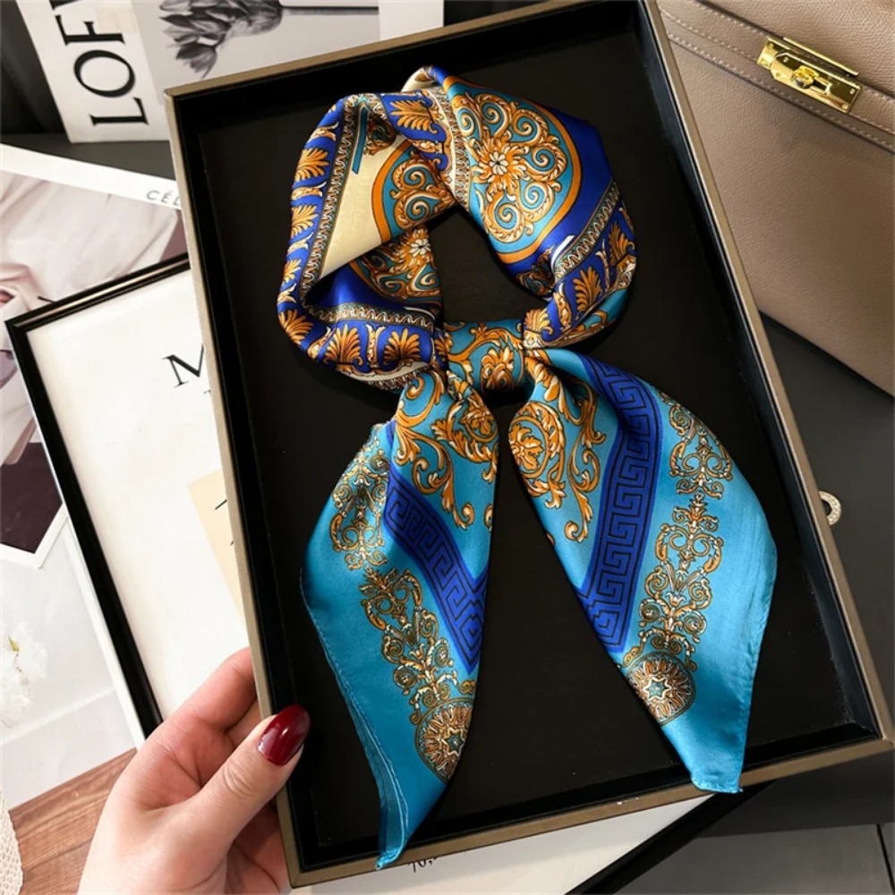 Women 70x70cm Printed Silk Pas - Ascot Neck Scarf recensie en prijs
