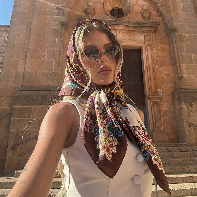 Luxury 90cm Brand Silk Satin S - Scarf Silk Square recensie en prijs